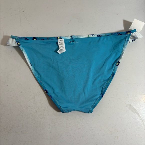 BNWT Aerie women’s blue floral ruffled bikini swim bottoms in size small - Picture 4 of 8